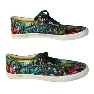 Bucketfeet Botanical Gardens Canvas Sneakers Women's US 7 Colorful Floral